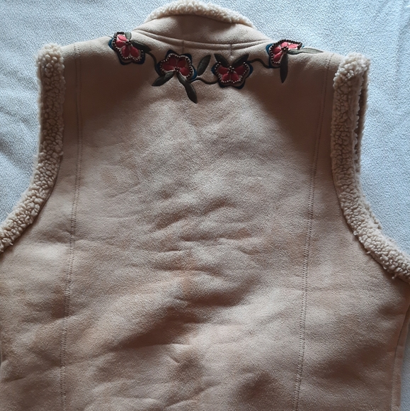 Suede faux shearling warm vest xl - Picture 2 of 4